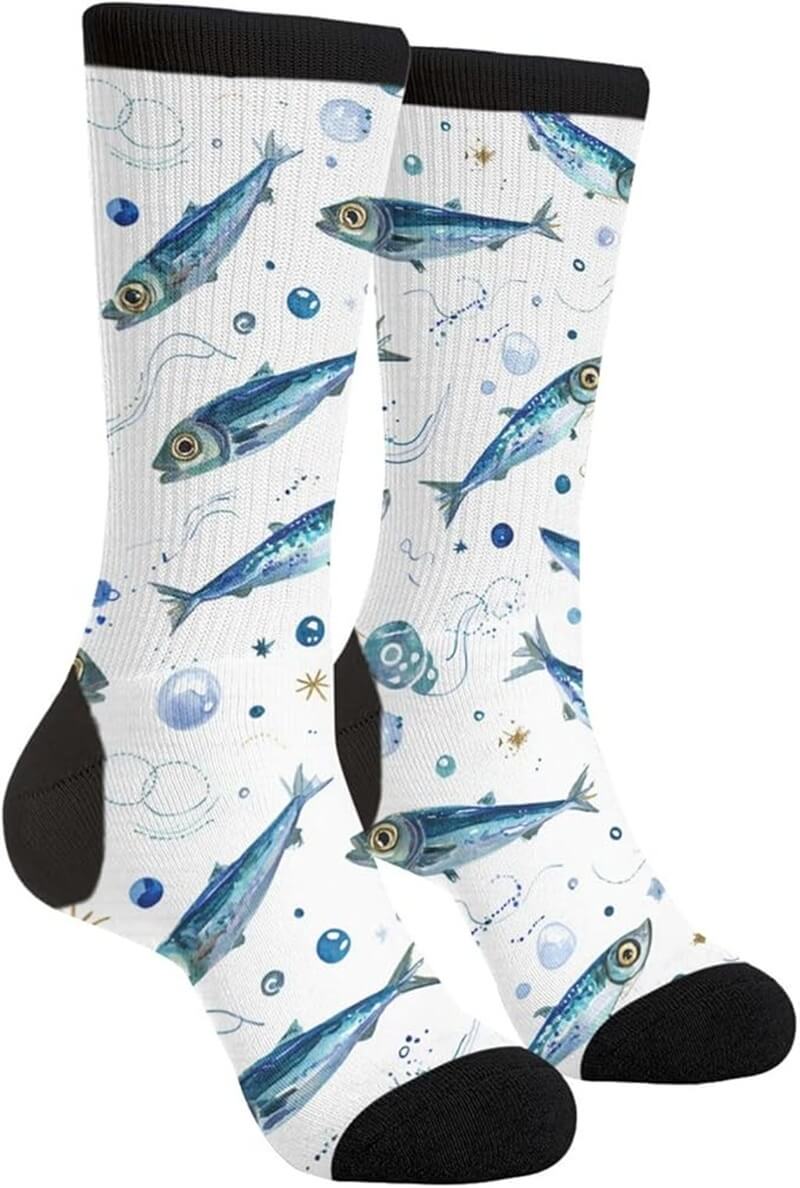 Blue Fin Fish Socks