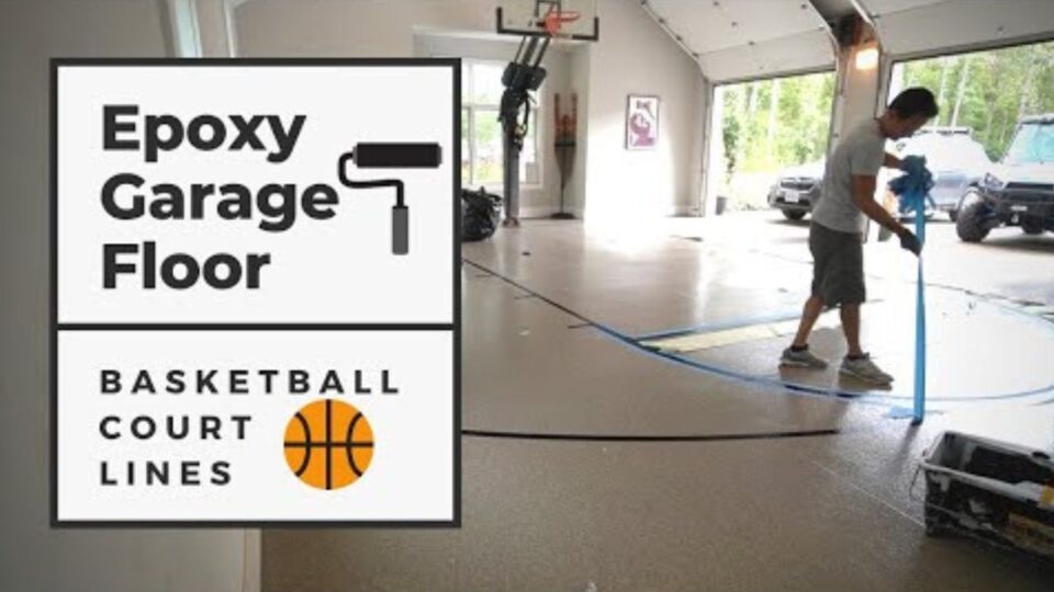 This Homeowner had a Basketball Court built in their Garage and Laid a Sweet Epoxy Floor