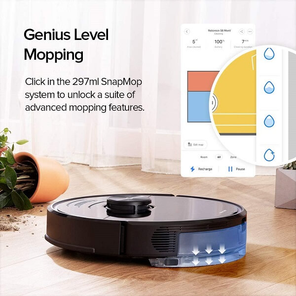 Roborock S6 MaxV Lidar Navigation Robotic Vacuum with Twin Cameras