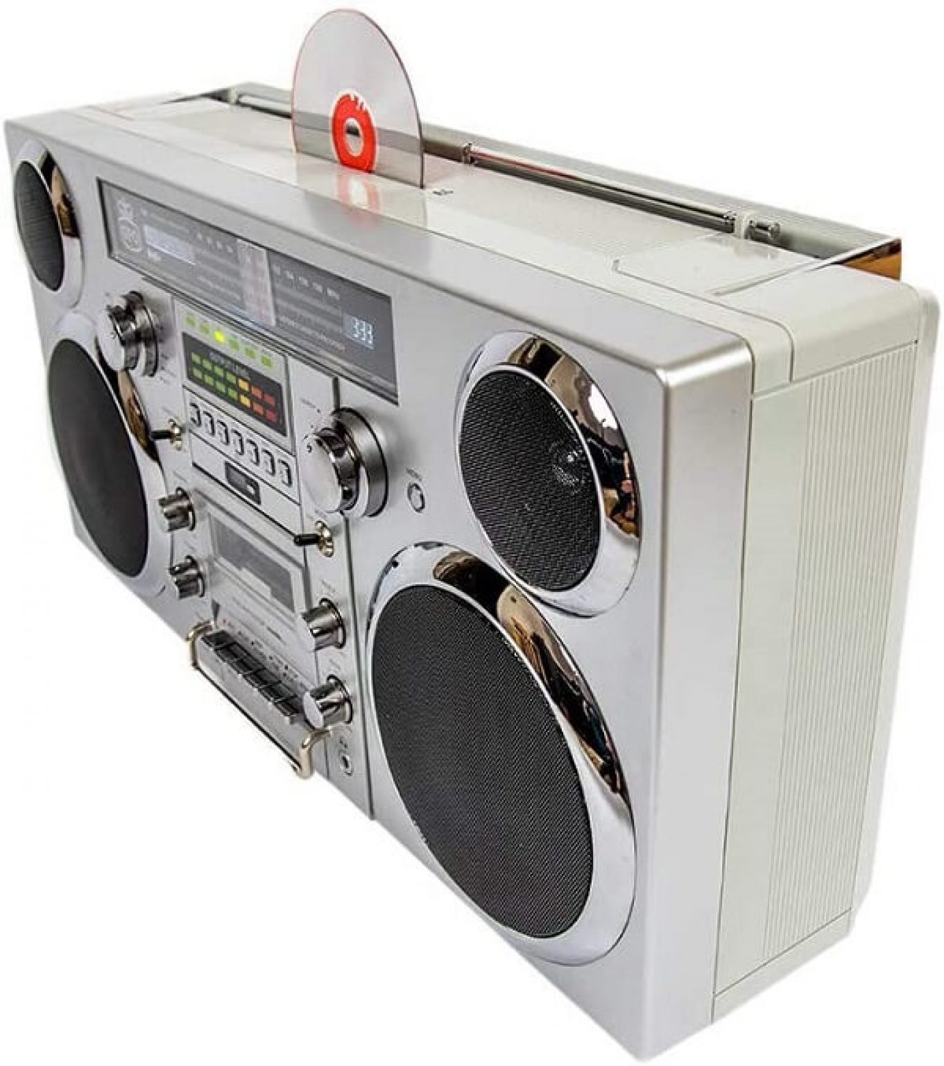 GPO Brooklyn Boombox the 1980s CD and Cassette Player with Bluetooth