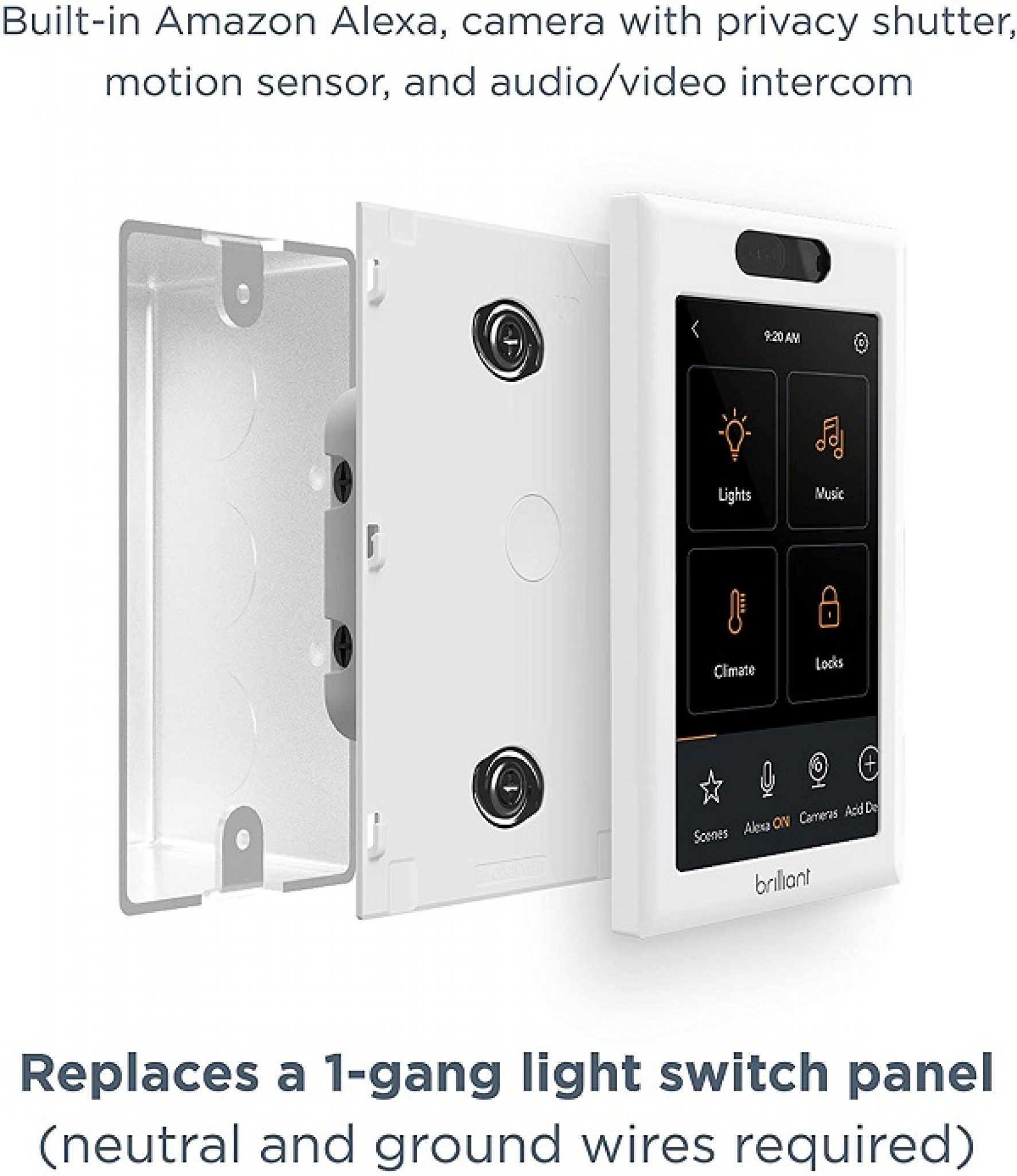 in wall smart home control in wall smart home control