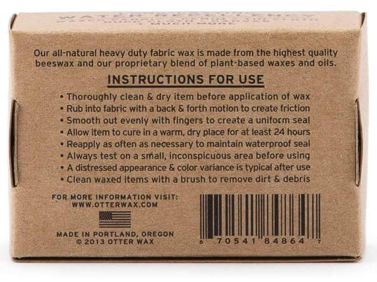 Otter Wax All Natural Fabric Wax