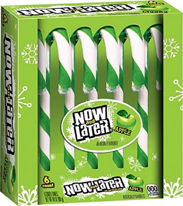 Now and Later Apple Candy Canes