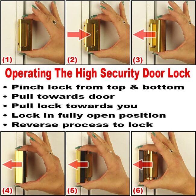 Defender Security Reinforced Internal Door Lock: Extra Security for an Unauthorized Entry