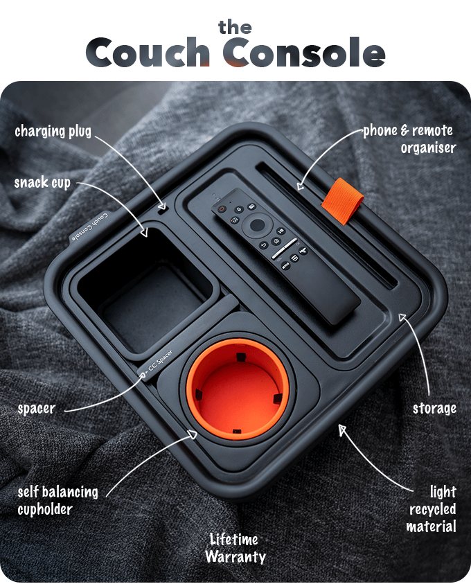 The Couch Console - Never Spill your Drink or Drop your Snacks Again