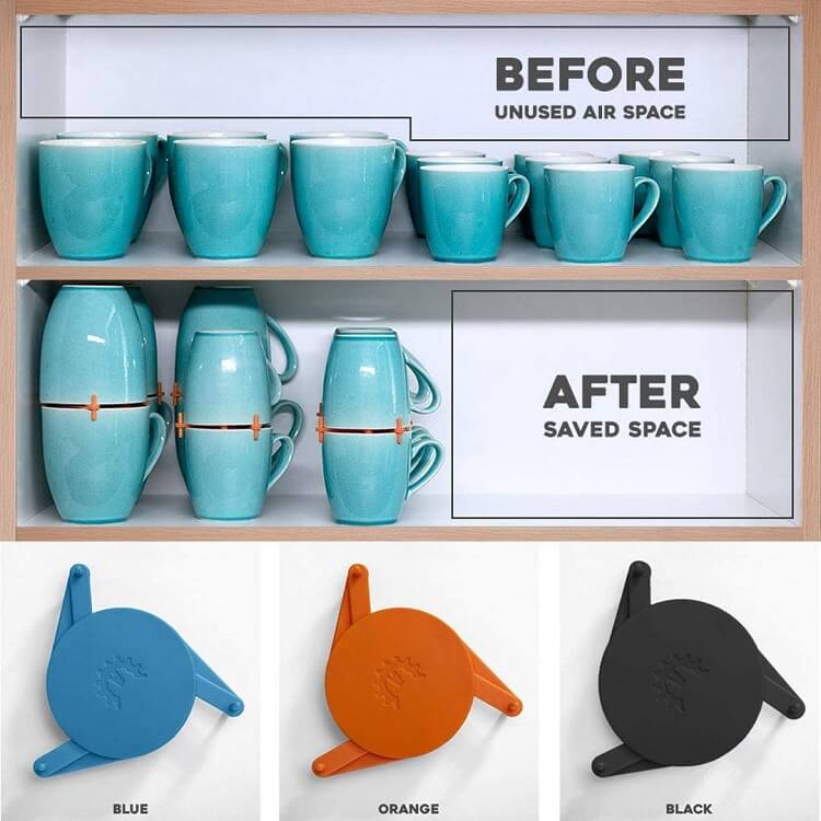 Ingenious Coffee Cup Organizer to Free Up Space in Your Cabinets