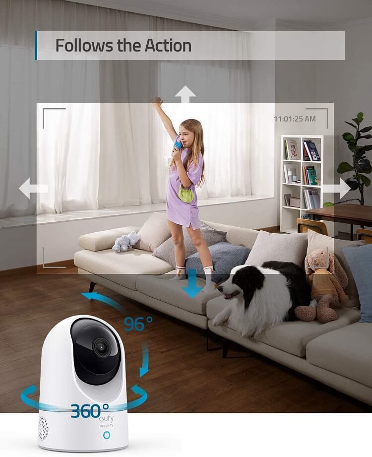 Keep an Eye on More of Your Home with the Eufy 2K Indoor Camera with Pan & Tilt