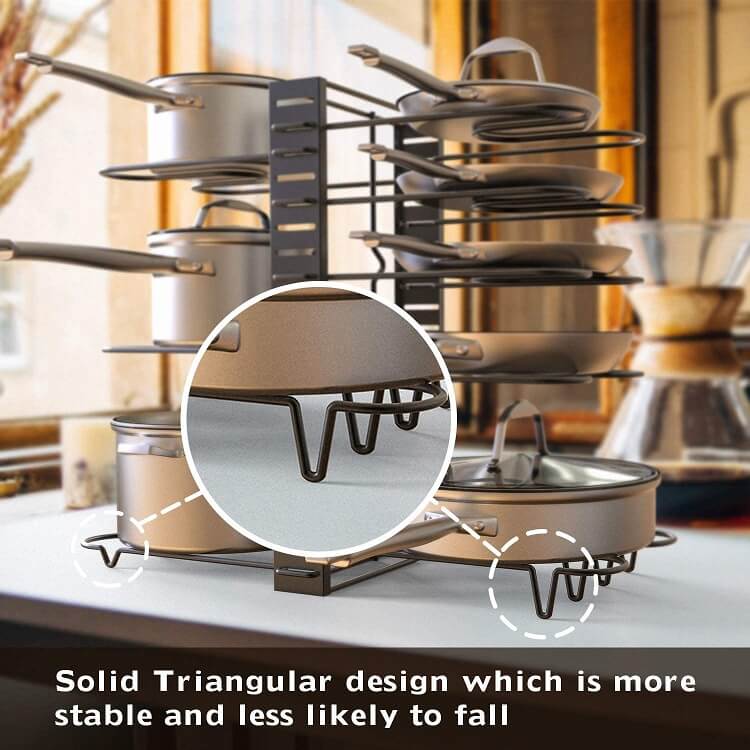 Solve Your Kitchen Pots and Pans Storage Problem with the GeekDigg Pot Rack Organizer