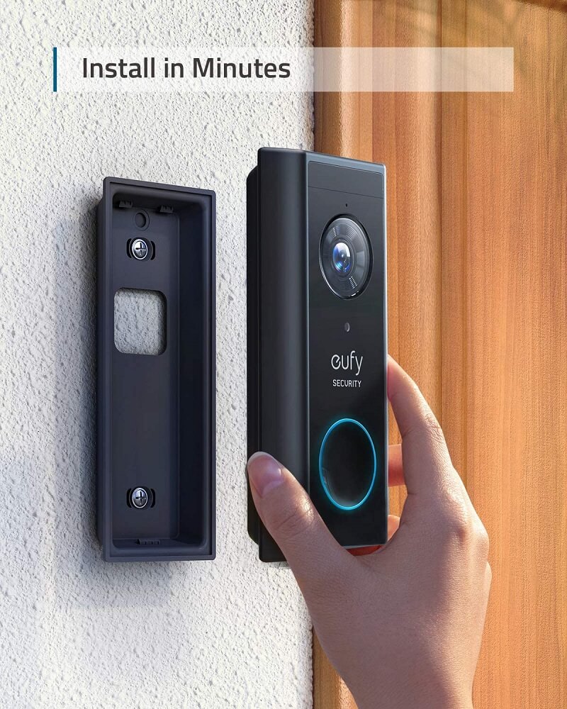 The Battery Powered Eufy Video Doorbell 2K Add-on Unit: Built in Sony 2K sensor with Excellent Resolution