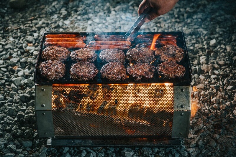 Pyro Camp Fire Pit Lets You Grill Foods with Wood or Charcoal and Converts Into a Fire Pit