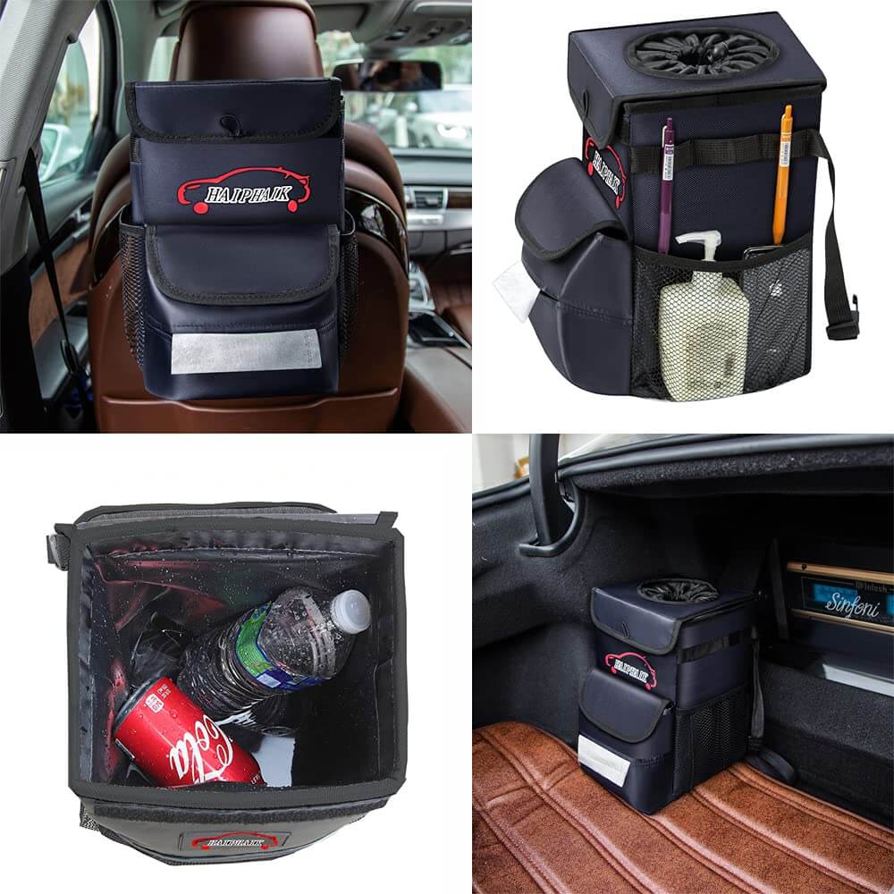 A Waterproof, Collapsible Trash Bin to Help Keep your Vehicle Neat and Organized