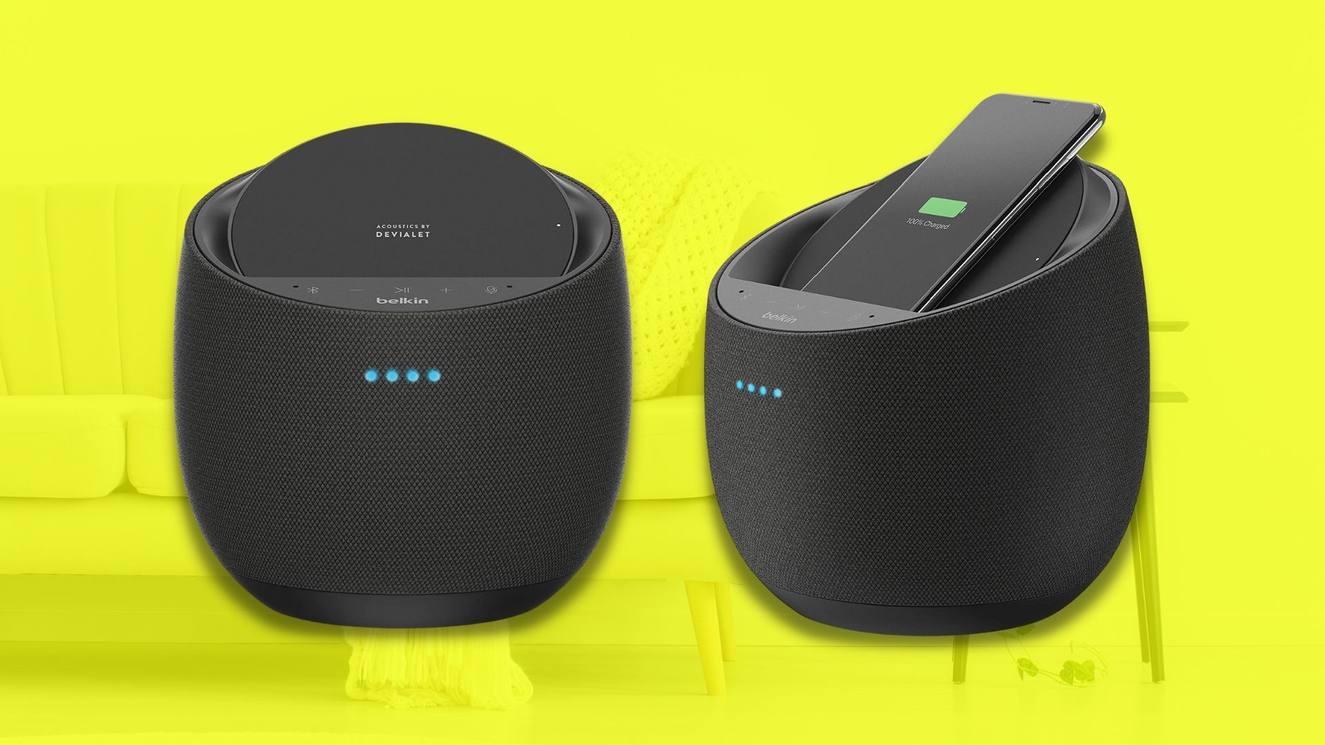 Belkin SoundForm Elite is a Wireless Charger and Bluetooth Speaker with