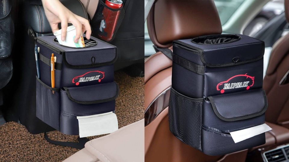 A Waterproof, Collapsible Trash Bin to Help Keep your Vehicle Neat and Organized
