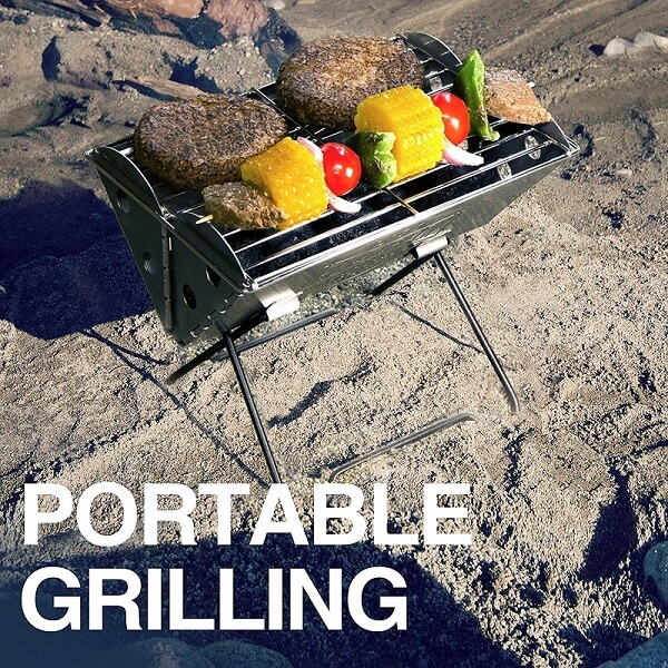 UCO Flatpack Portable Stainless Steel Grill Collapses Nicely Into Your Backpack