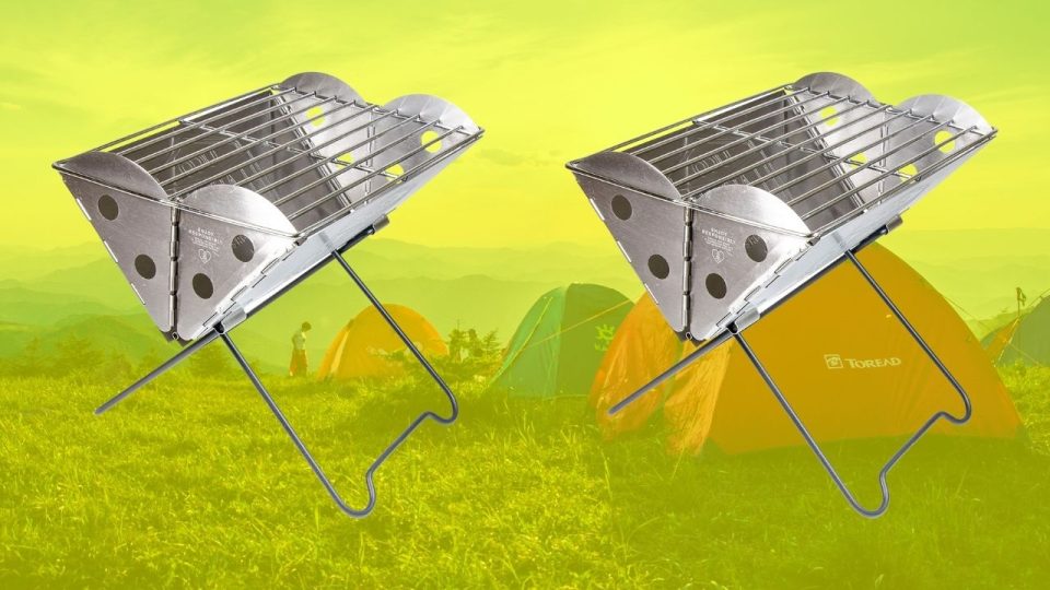 UCO Flatpack Portable Stainless Steel Grill Collapses Nicely Into Your Backpack
