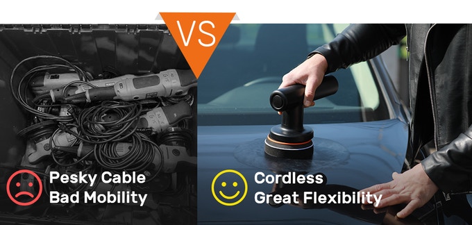The AutoBuff Cordless Car Polisher has Dual-Action Movement that Makes it Easier to Control