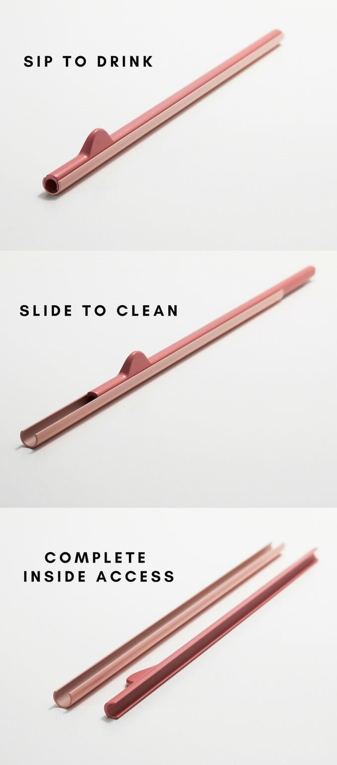 Rain Straw is the Reusable Straw that Slide Apart for Easy Cleaning