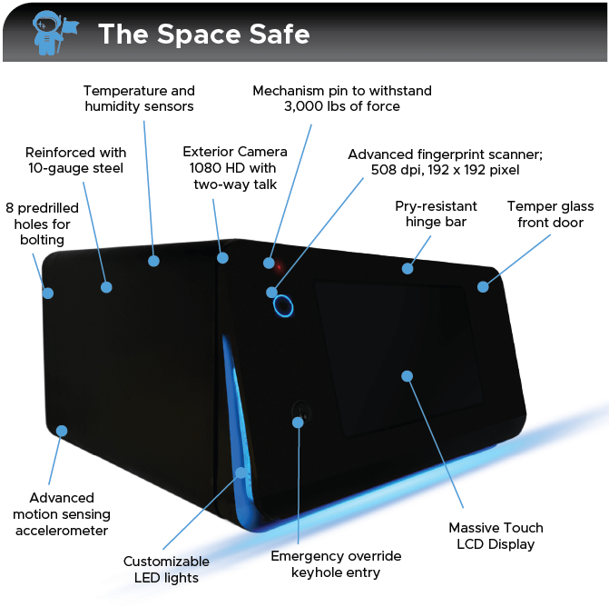The Space Safe Monitors Your Valuables with Interior and Exterior Cameras