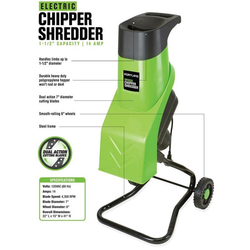 Harbor Freight 14 Amp Electric Chipper Makes Short Work of Branches & other Yard Debris