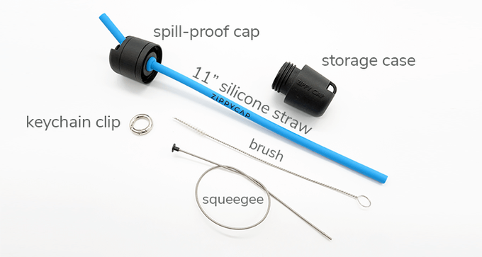 ZippyCap is a Reusable Silicone Straw that Screws onto Most Bottles