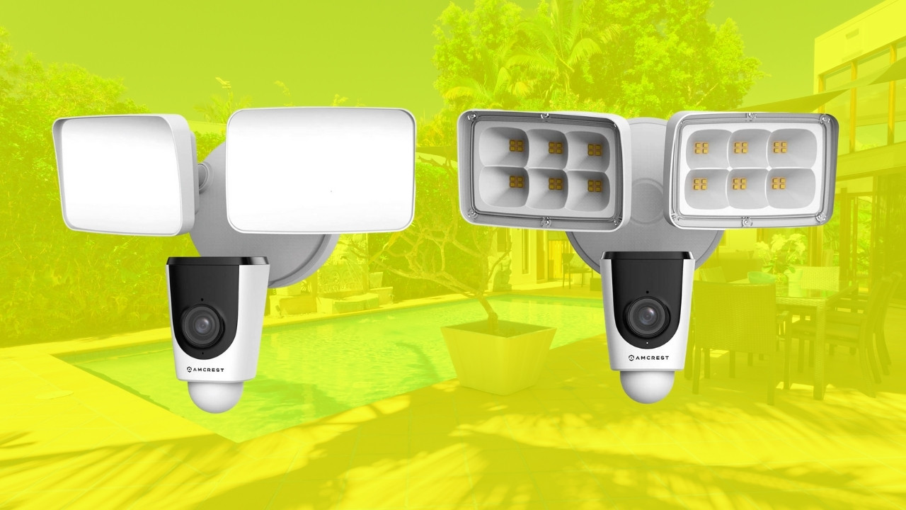 Amcrest Floodlight Camera has a 114° View and Built-in Siren