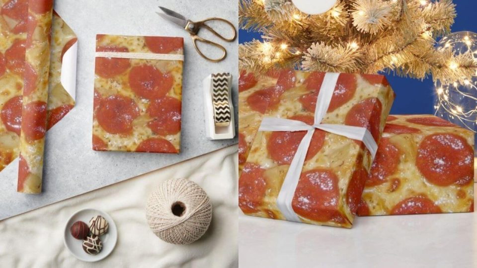 Pepperoni Pizza Wrapping Paper