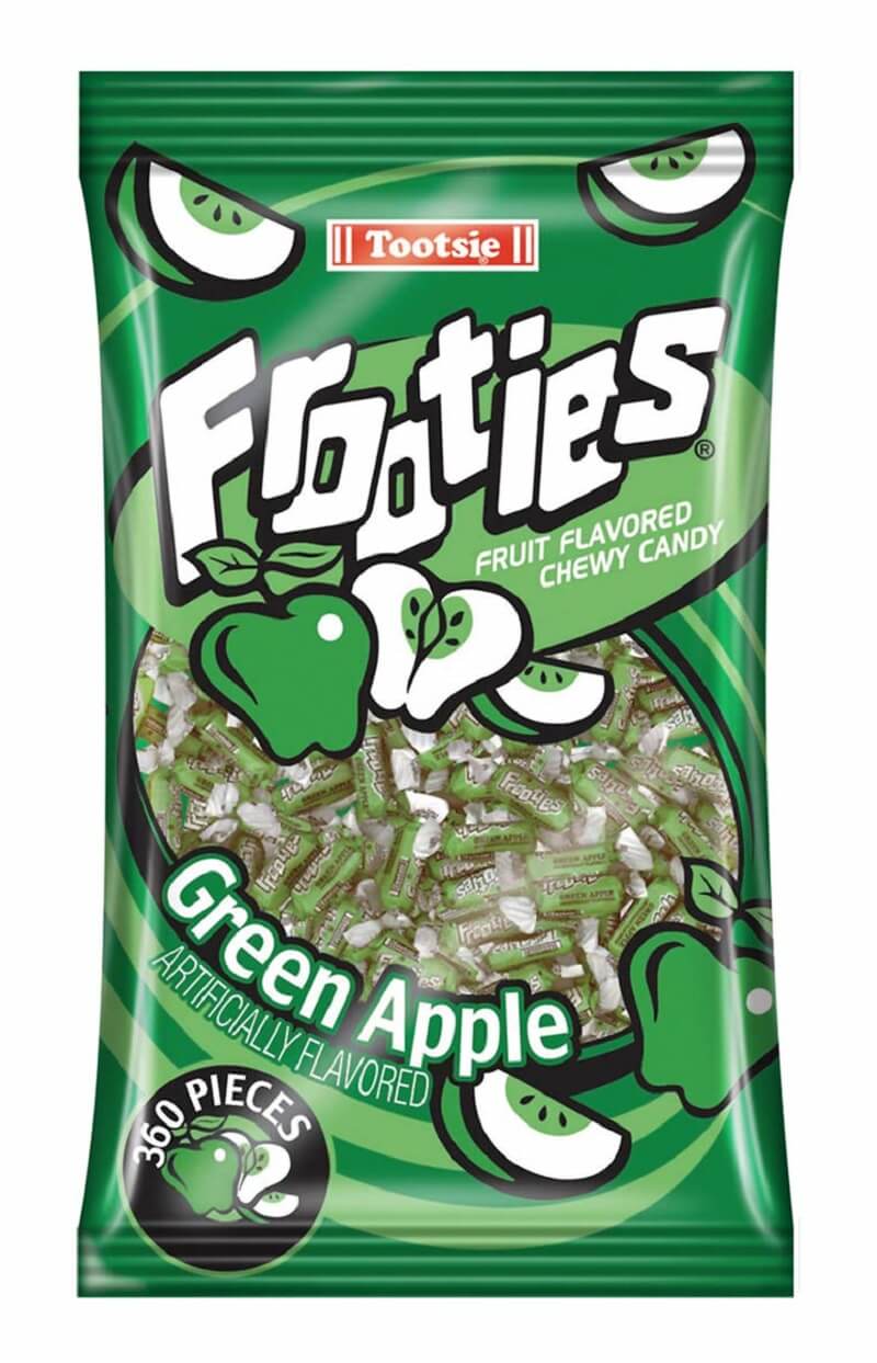 Green Apple Tootsie Roll Frooties Chewy Candy