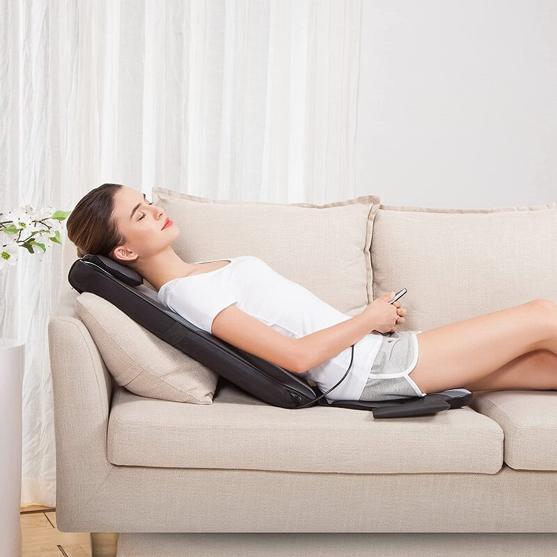 Snailax Shiatsu Massage Cushion Provides Soothing Heat Therapy with Deep Kneading Massage