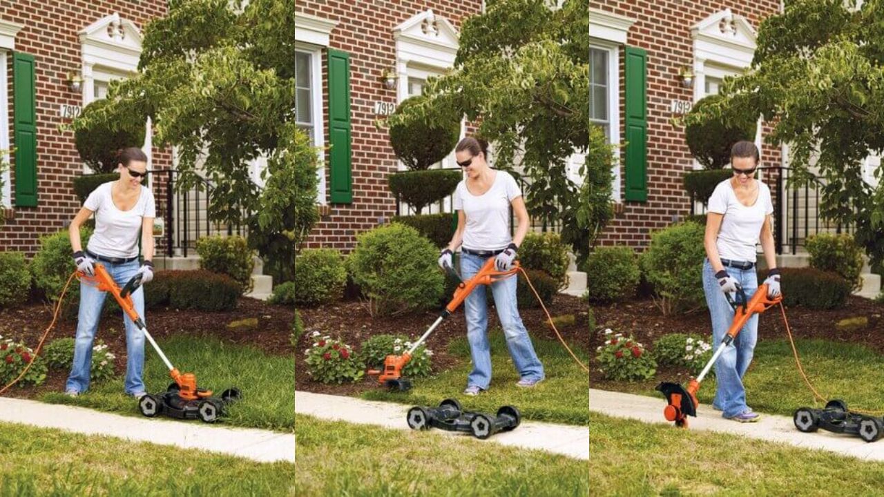 BLACK+DECKER 3-in-1 Lawn Mower, String Trimmer, and Edger
