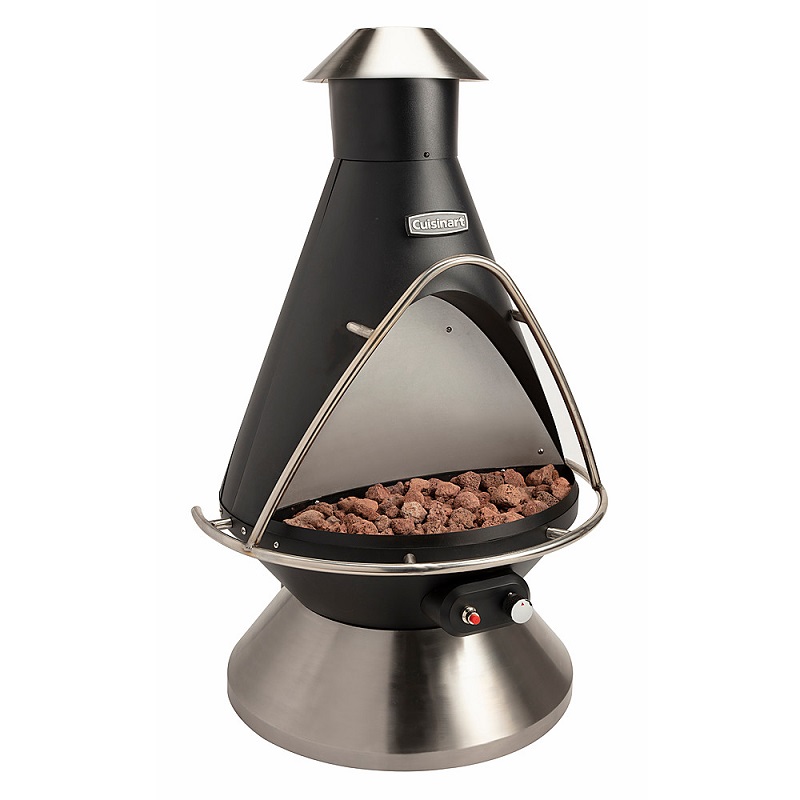 Cuisinart Chimenea Propane Fire Pit Uses Lava Rocks to Trap and Disperse Heat