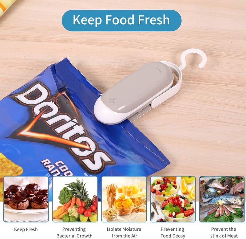 Mempedont Mini Bag Sealer Keeps Food Fresh and Prevents Food Decay