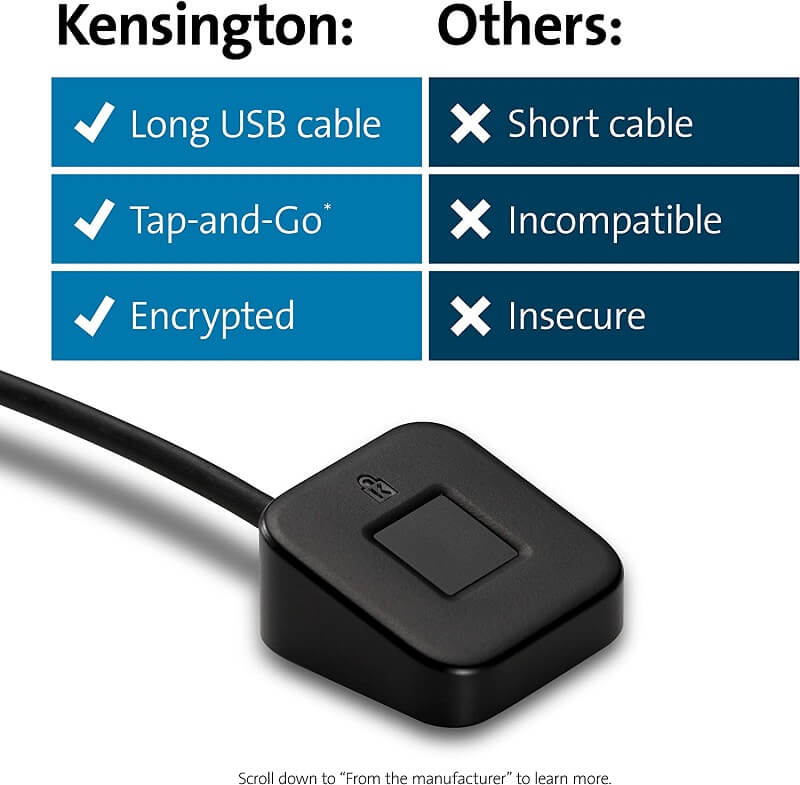Kensington Fingerprint Key Reader Provides Biometric Authentication for Your Computer