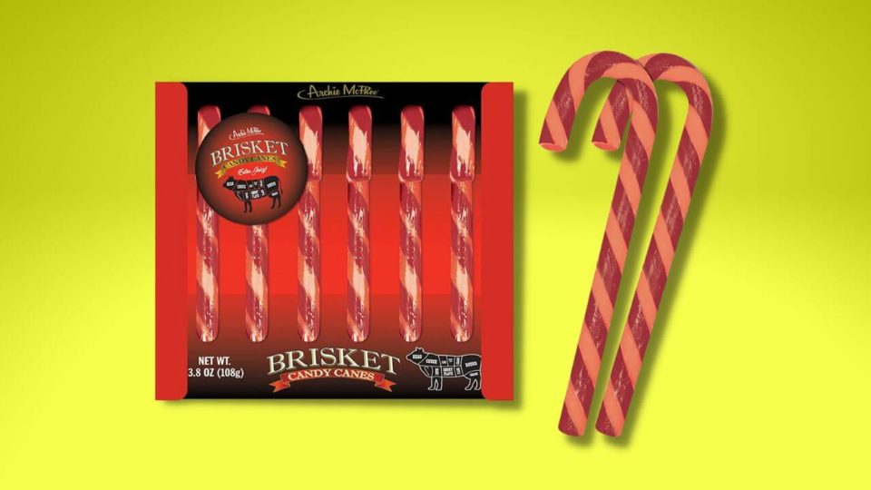 Archie McPhee Brisket Candy Canes are a Sweet Treat of Brisket Flavor
