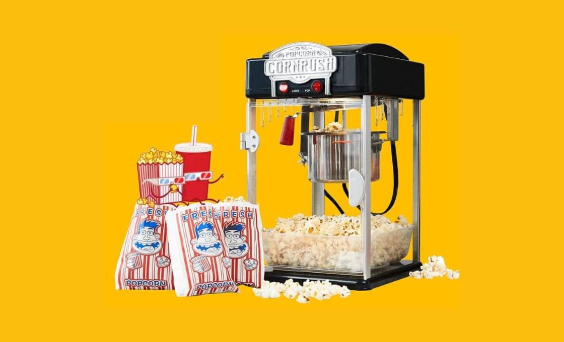 Cornrush Vintage Popcorn Machine is Great for Parties and Holiday Get Togethers