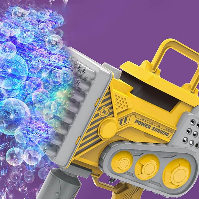 Bulldozer Bubble Gun Produces a Ton of Tiny Bubbles for Endless Fun