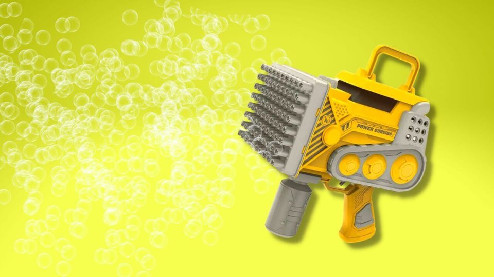 Bulldozer Bubble Gun Produces a Ton of Tiny Bubbles for Endless Fun