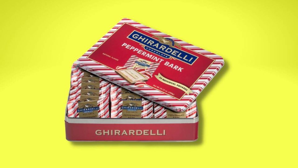 Ghirardelli Chocolate Peppermint Bark Squares are the Perfect Keepsake Gift