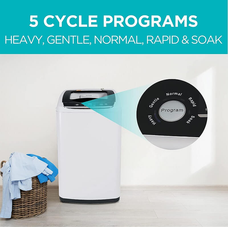 Black+Decker Portable Washing Machine is Mobile and Has 5 Cycle Selections