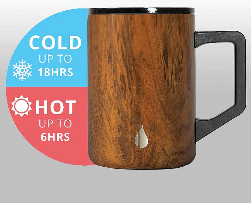 Elemental Summit Triple Wall Stainless Steel Mug Keeps Drinks Hot & Cold for Hours