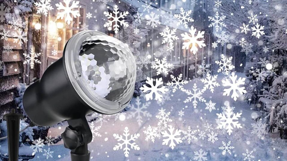Christmas Snow Projector Presents Different Snowflake Animations on Your Home