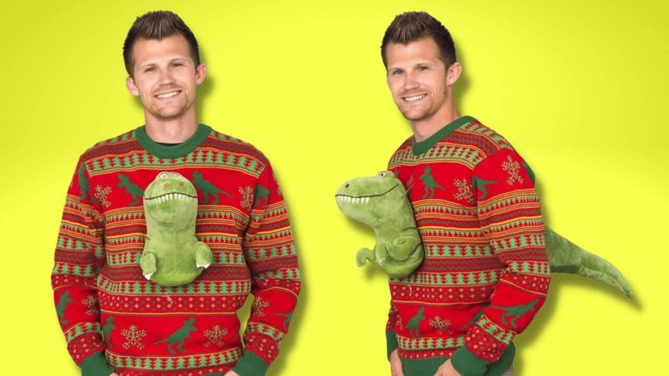 T-Rex Ugly Christmas Sweater is Sure to Draw Jurassic Attention