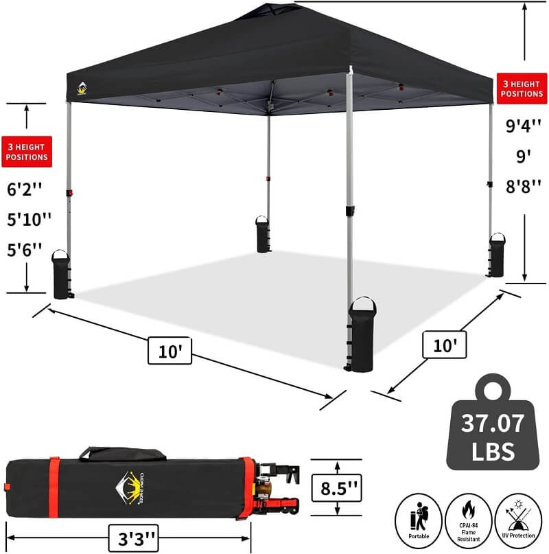 Protect Yourself from the Sun with Crown Shades Pop-up Canopy