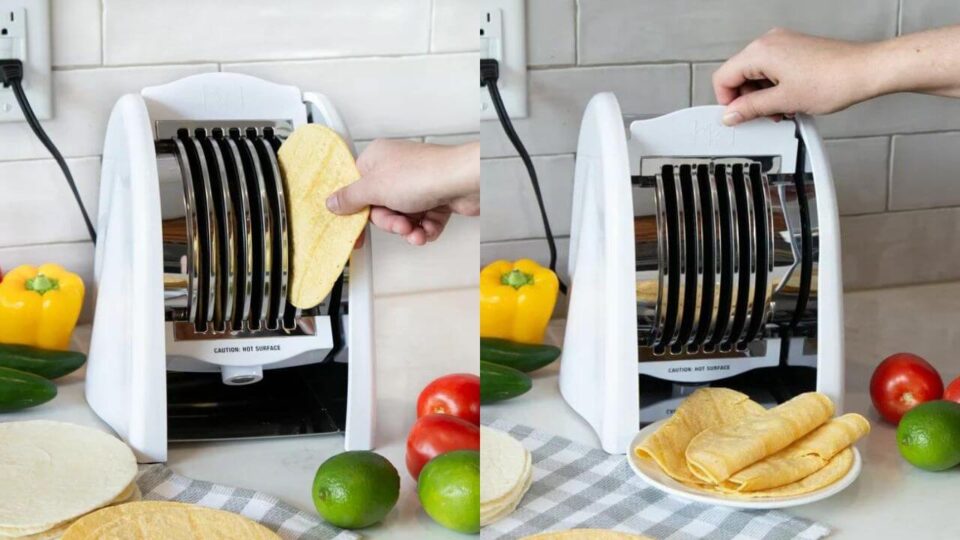Honey-Can-Do Electric Tortilla Toaster Toasts Six Tortillas at Once 