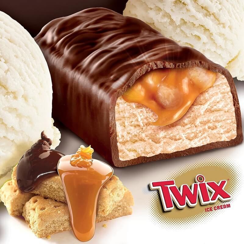 TWIX Ice Cream Bars: Smooth Caramel and Tasty Crunchy Cookies