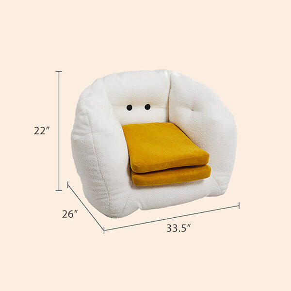 Lazy Leisure Duck Sofa Resembles a Duck with a Huge Yellow Bill