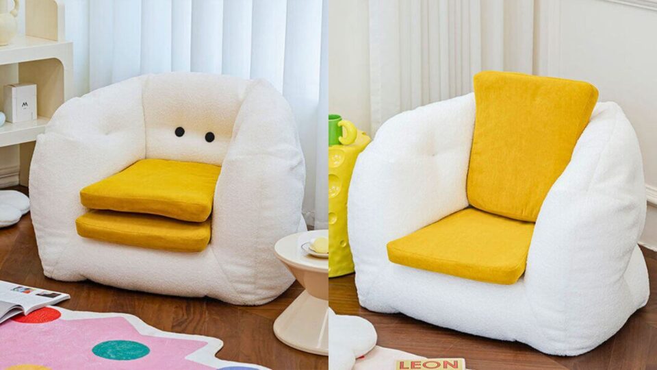 Lazy Leisure Duck Sofa Resembles a Duck with a Huge Yellow Bill