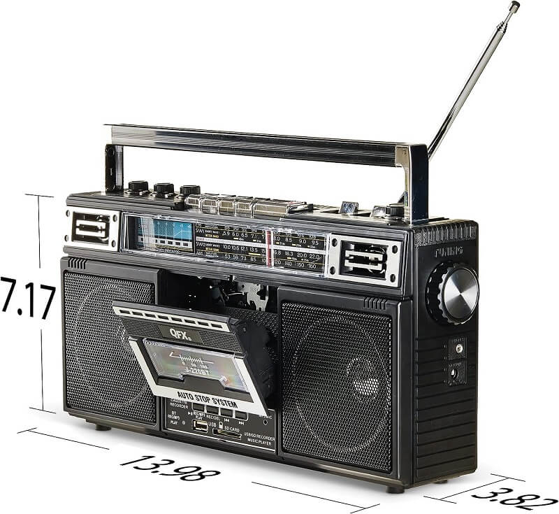 QFX Retro Boombox Converts Old Cassette Tapes into MP3s