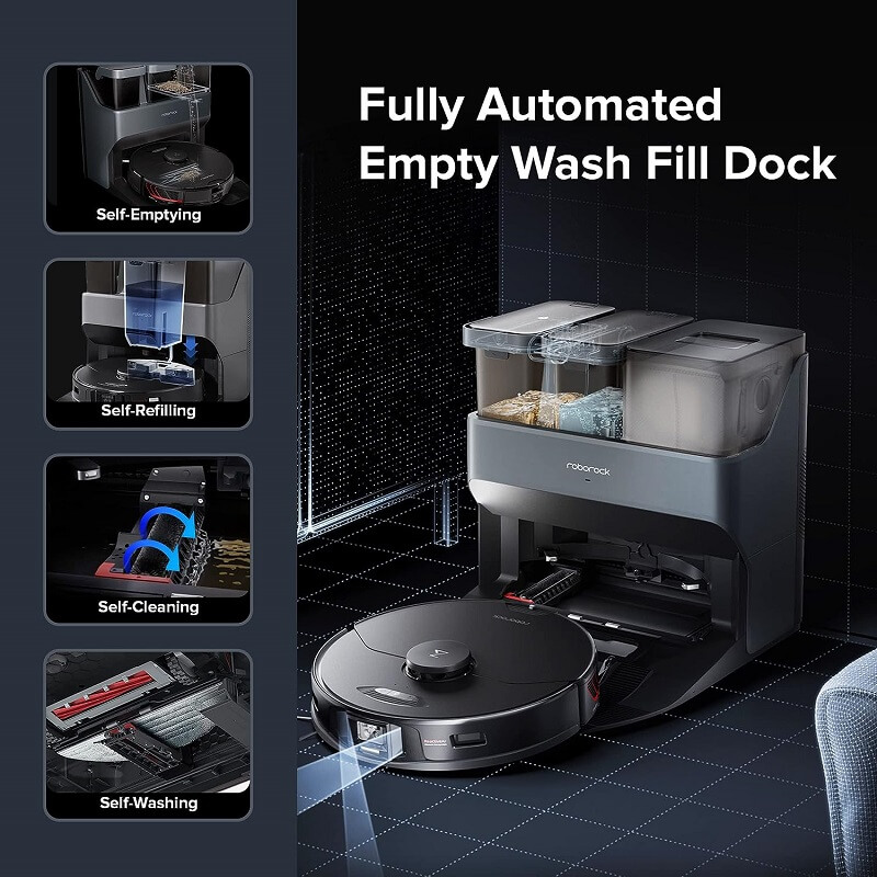 Roborock S7 MaxV Ultra Robot Vacuum and Mop Self-Empties and Washes Itself