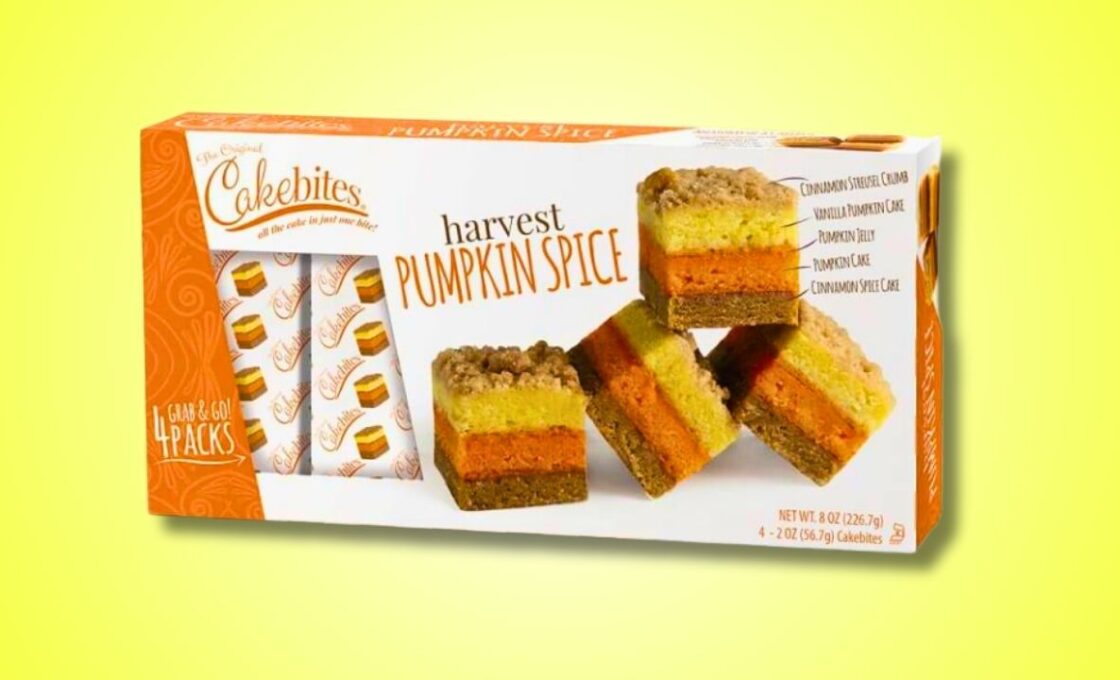 Cakebites Harvest Pumpkin Spice Grab-and-Go Bite-Sized Snacks