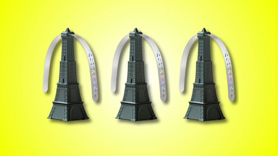 Eiffel Tower Retractable Fly Fan Repellent Keeps Flies and Bugs Off Your Food